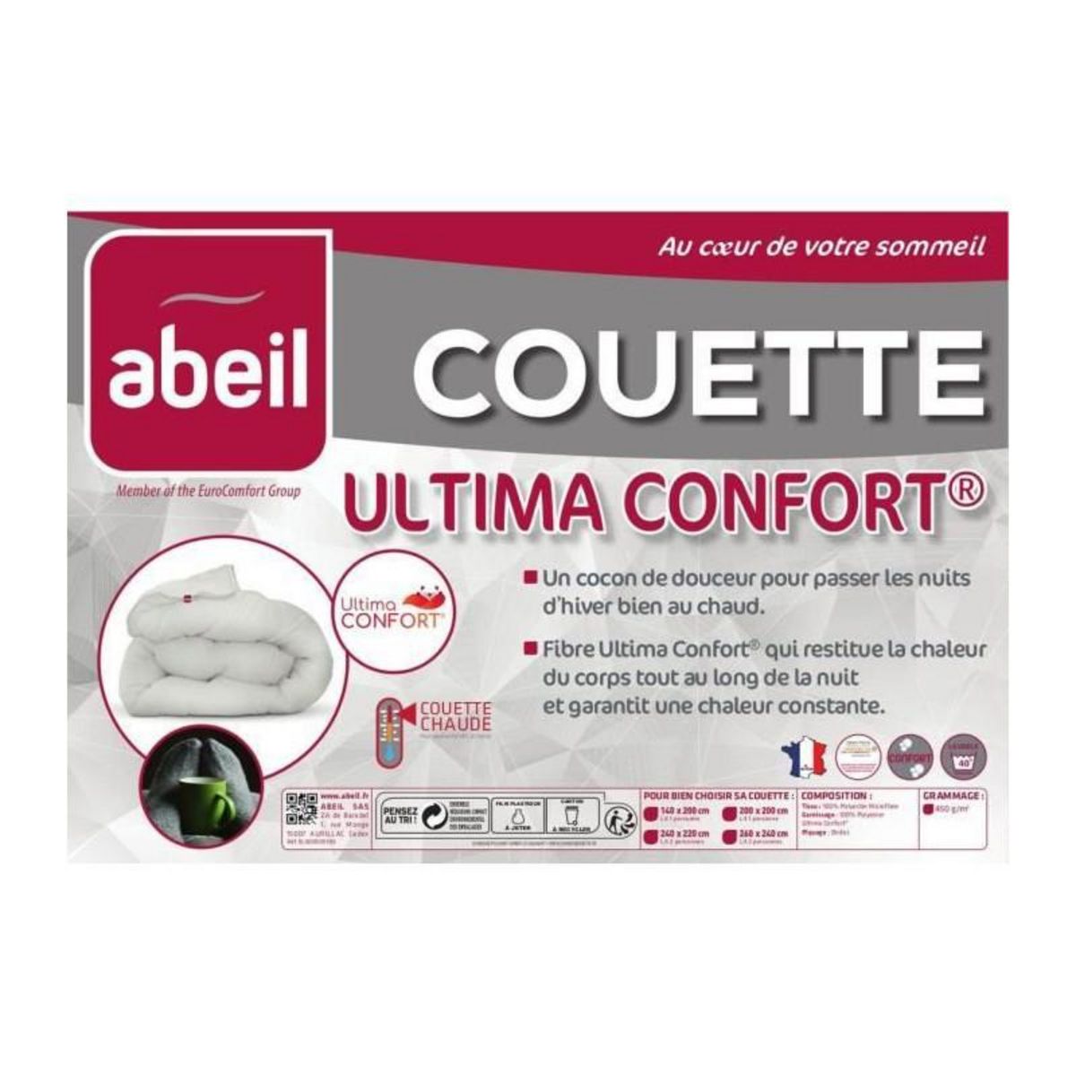 ABEIL ABEIL Couette Ultima Confort 450 - 240 x 260 cm