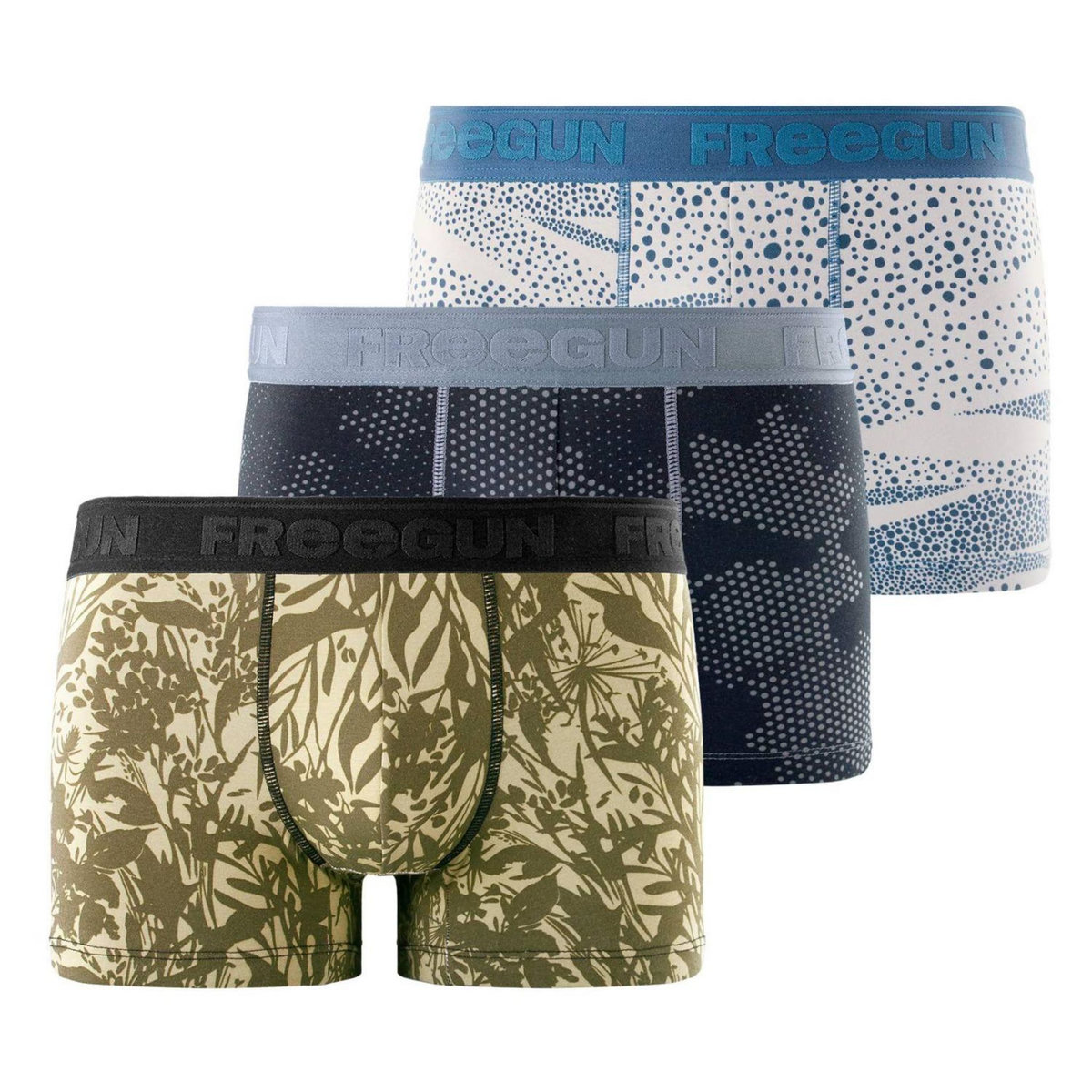 FREEGUN Lot de 3 boxers homme Signature Pablo