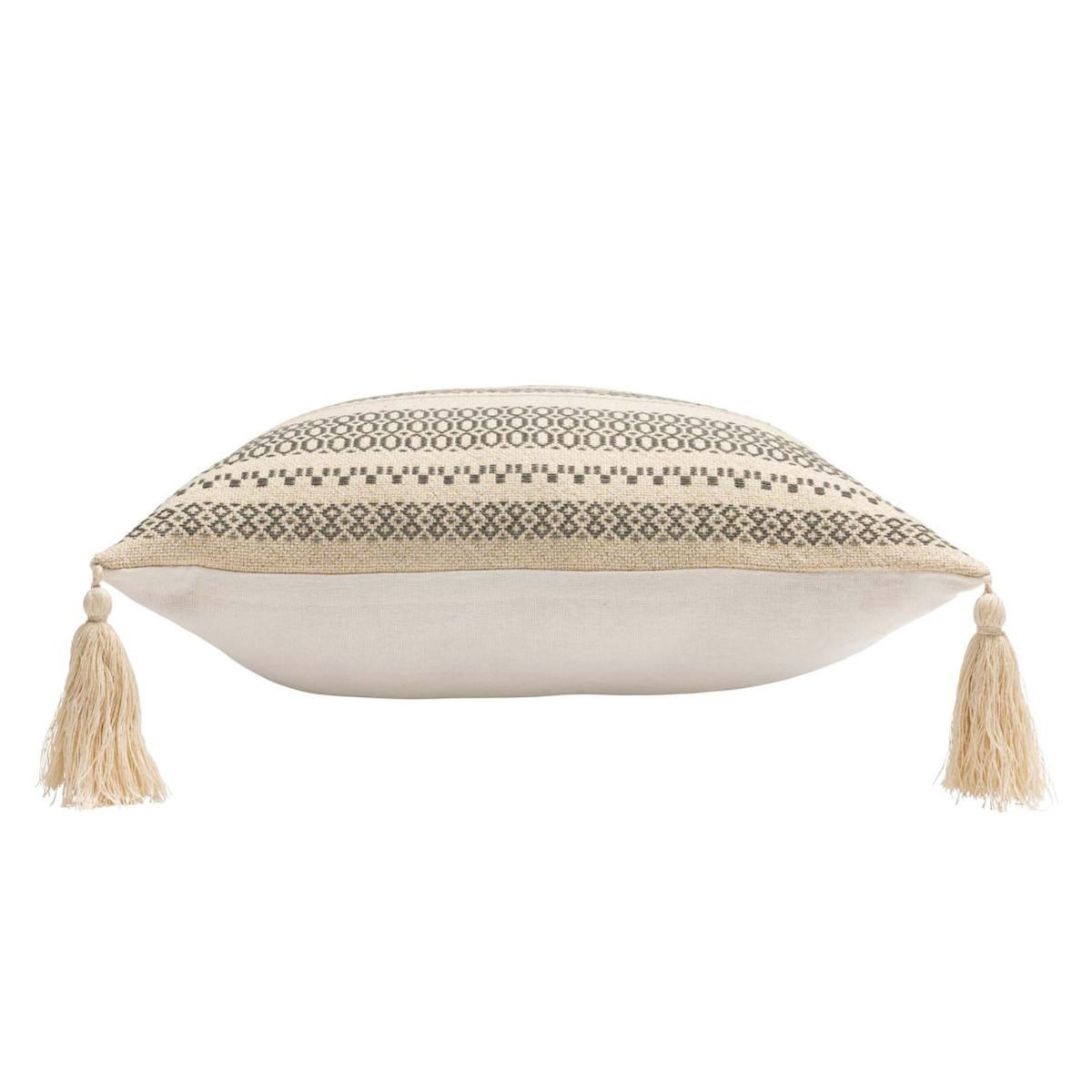 Paris Prix Coussin Déco à Pompons  Solando  45x45cm Naturel
