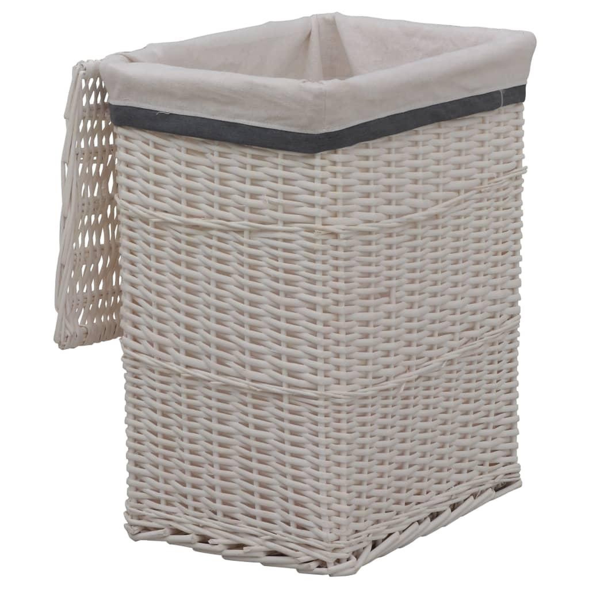 Voir la diapositive 5 : VIDAXL Panier a linge Blanc Saule