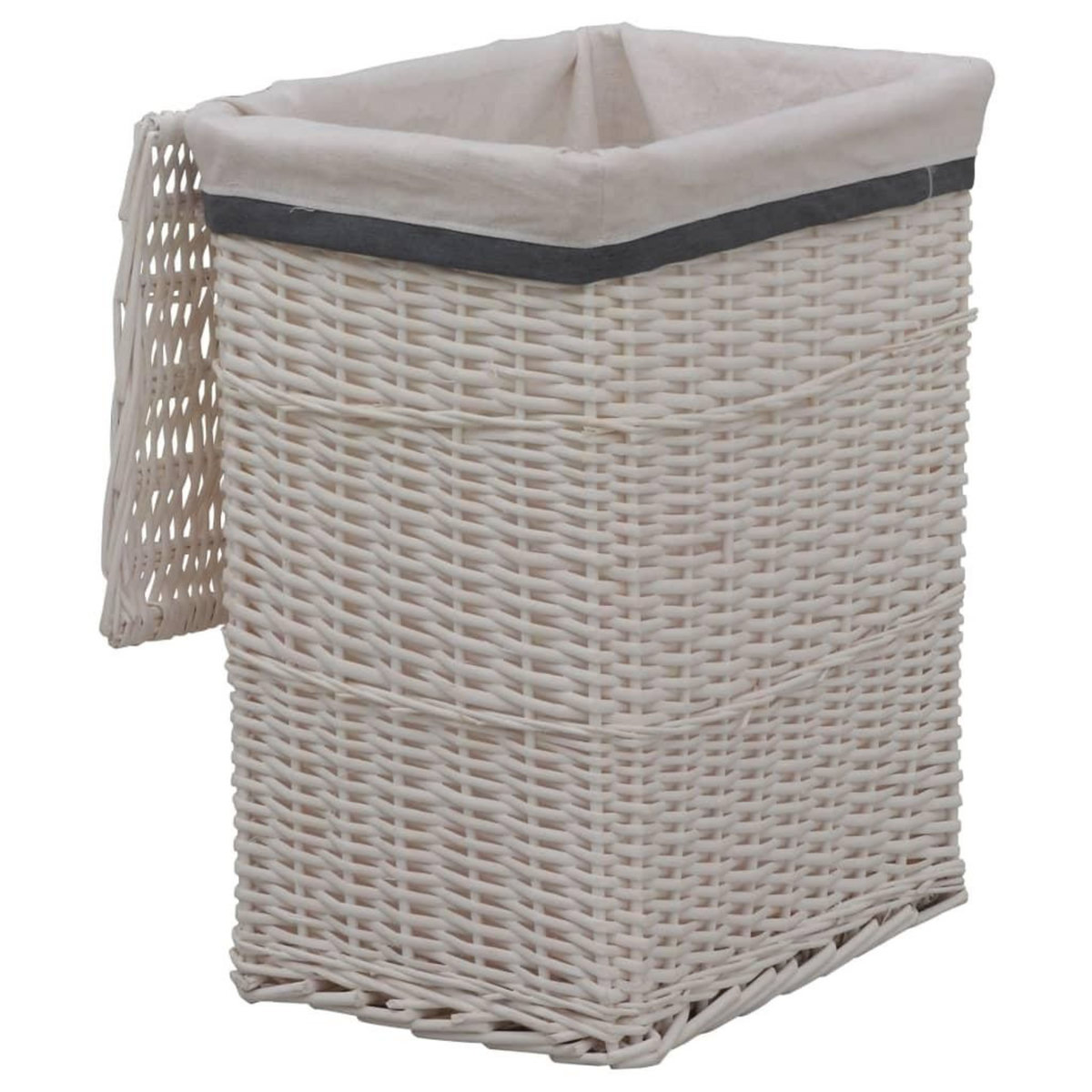 VIDAXL Panier a linge Blanc Saule