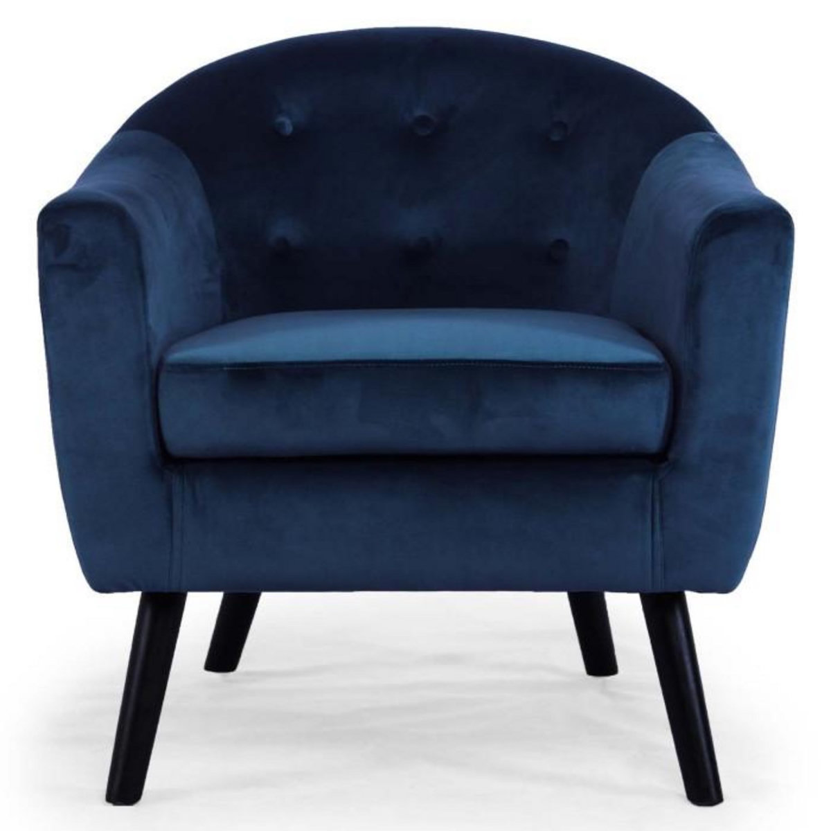 Paris Prix Fauteuil Scandinave Velours  Lopy  79cm Bleu