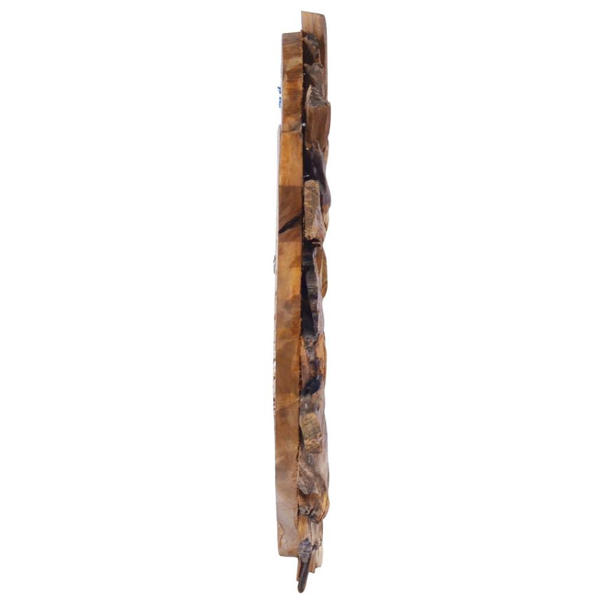 Voir la diapositive 3 : VIDAXL Miroir mural 40 cm Teck Rond