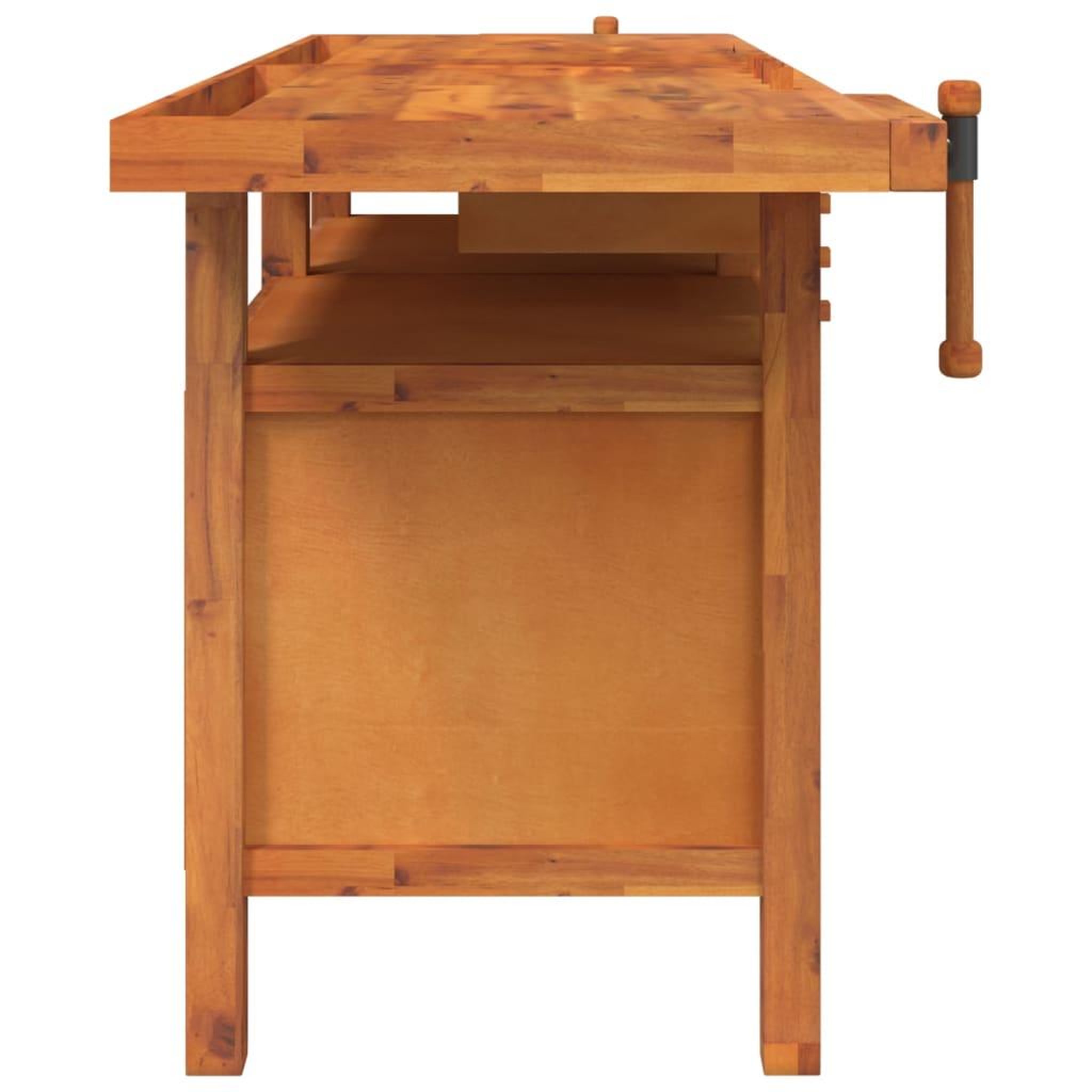 Voir la diapositive 5 : VIDAXL Etabli avec tiroirs et etaux 192x62x83 cm Bois massif d'acacia
