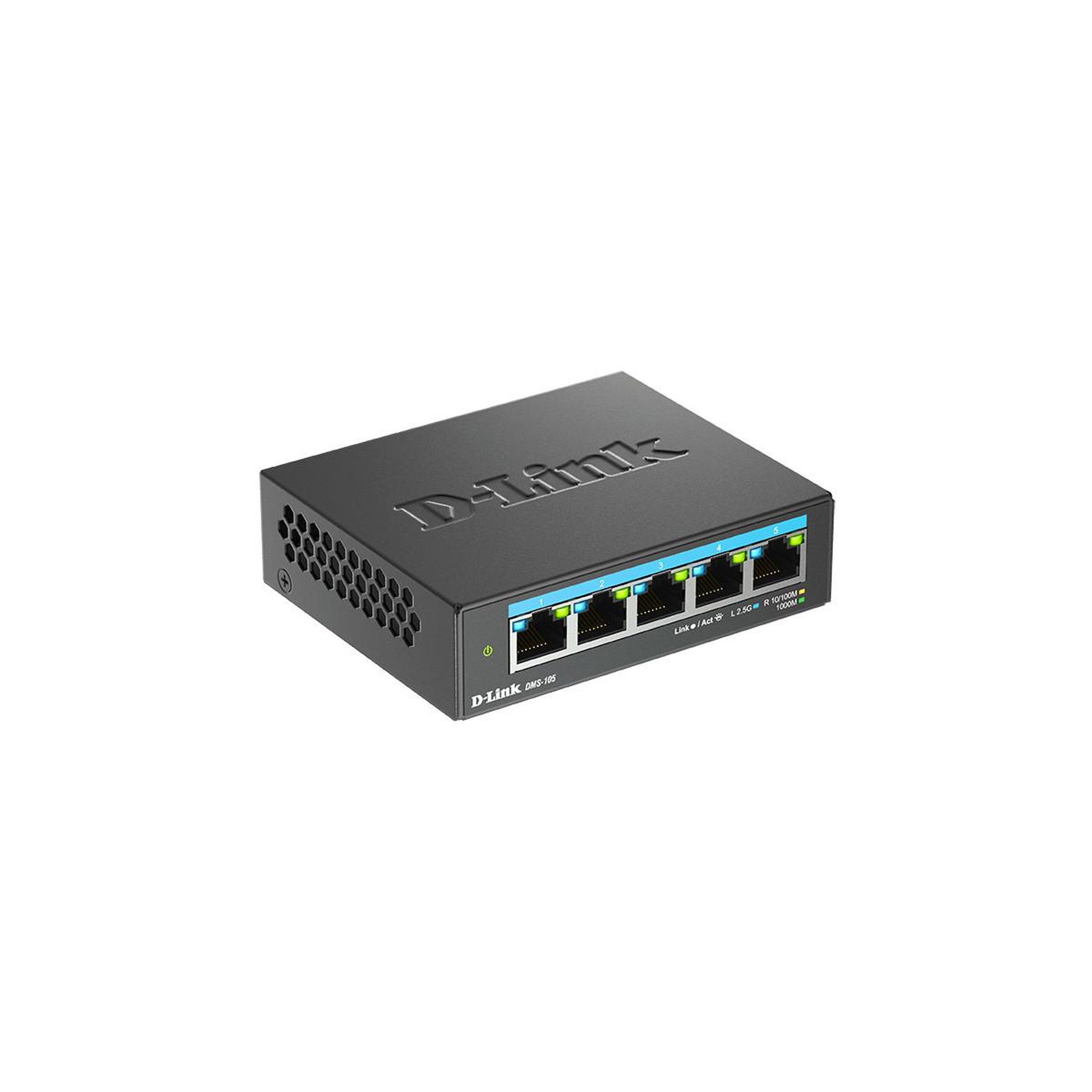 Voir la diapositive 3 : D-Link Switch réseau D-Link DMS 105 - non géré - 5 ports 10/100/1000/2.5G - Boîtier métallique compact
