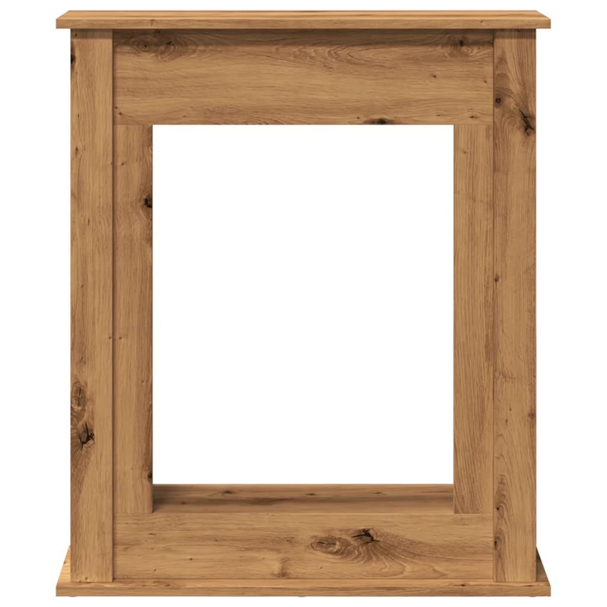 Voir la diapositive 4 : VIDAXL Cadre de cheminee chene artisanal 75x20x87,5 cm bois ingenierie