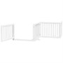 Voir la diapositive 4 : VIDAXL Barriere pour chien porte pliable 6panneaux blanc bois peuplier