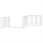 Voir la diapositive 4 : VIDAXL Barriere pour chien porte pliable 6panneaux blanc bois peuplier