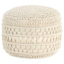 Voir la diapositive 1 : VIDAXL Pouf fait a la main en macrame 45x30 cm Coton