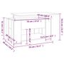 Voir la diapositive 6 : VIDAXL Table basse Chene fume 79x49x41 cm Bois d'ingenierie