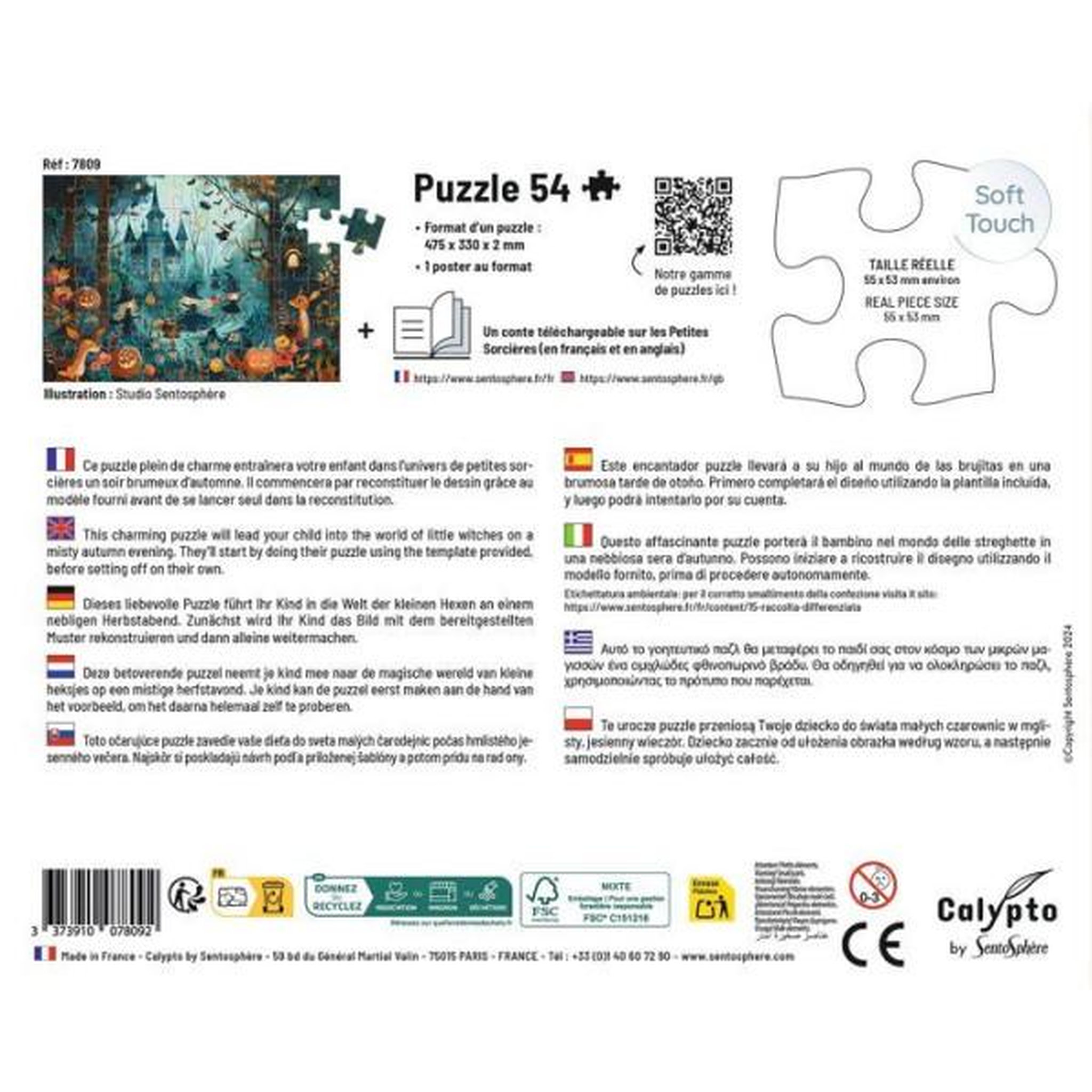 Voir la diapositive 4 : Sentosphere Puzzle 54 pièces SentoSphère Les petites sorcières
