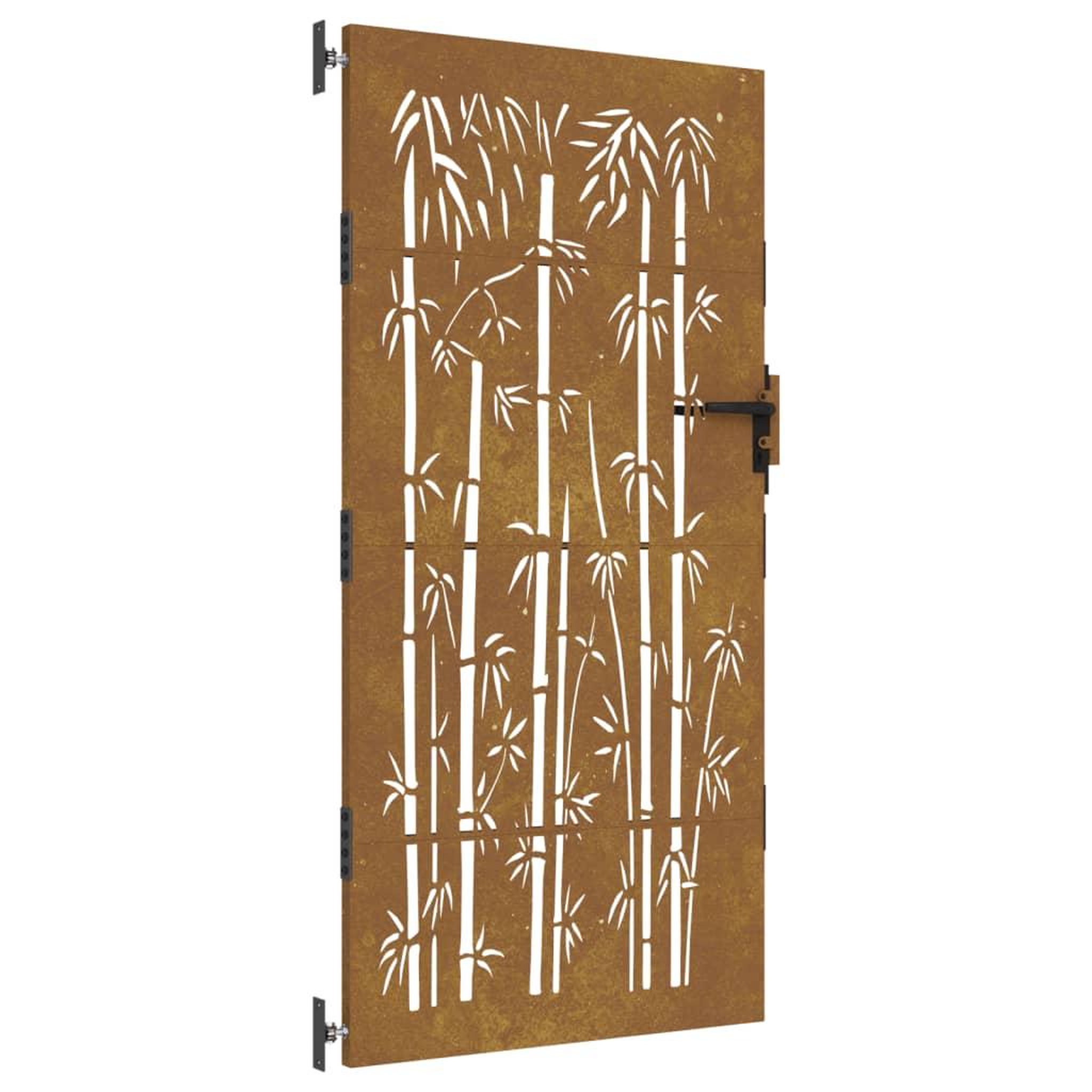 Voir la diapositive 2 : VIDAXL Portail de jardin 85x175 cm acier corten design de bambou