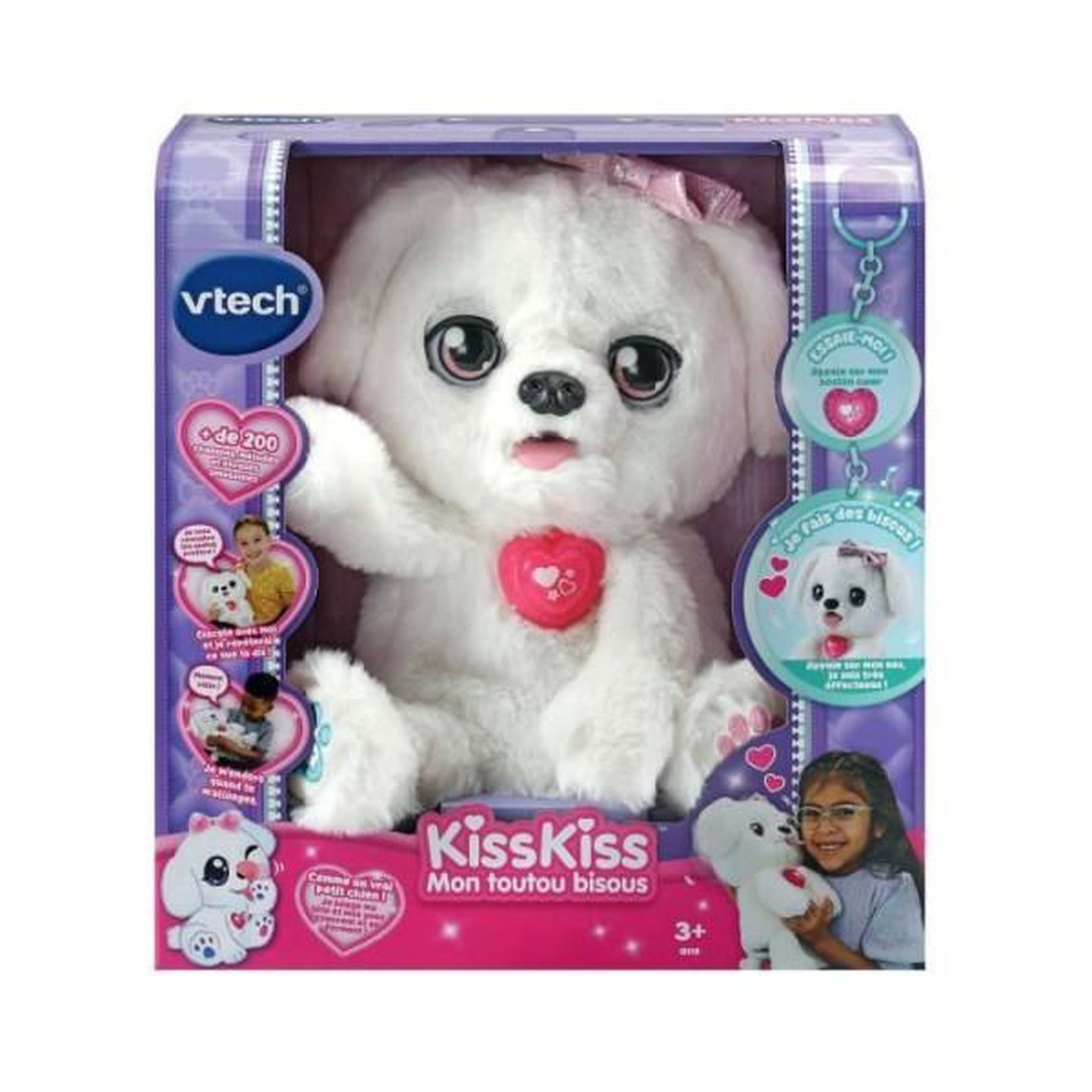 VTECH Vtech kisskiss - mon toutou bisous blanc