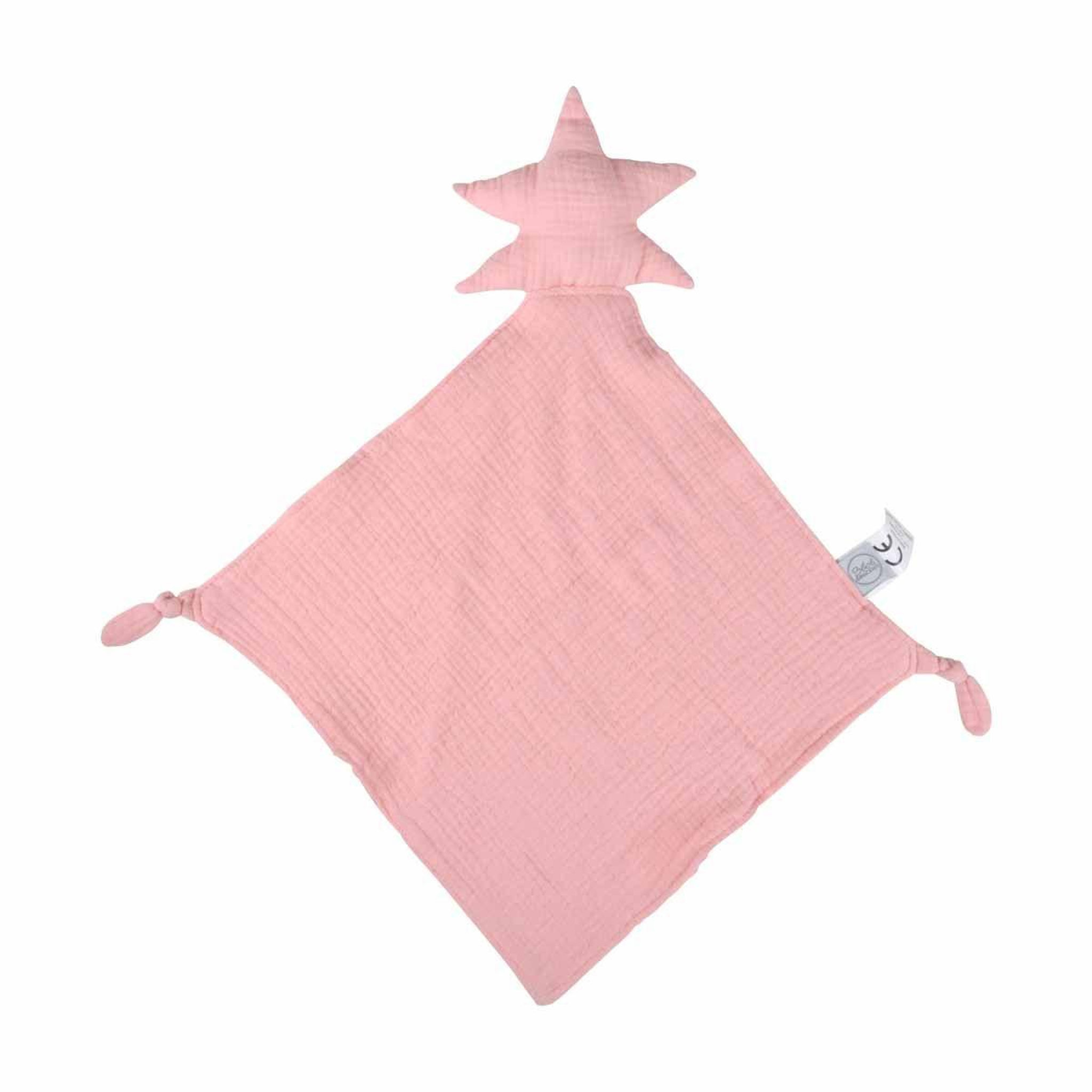 BEBE DOUCEUR Doudou mouchoir bébé  étoile  46cm rose
