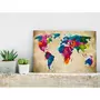 Paris Prix Tableau à Peindre Soi-Même  Carte du Monde Colorée  40x60cm
