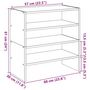 Voir la diapositive 6 : VIDAXL Etageres a chaussures 2 pcs empilable chene fume 60x30x30,5 cm