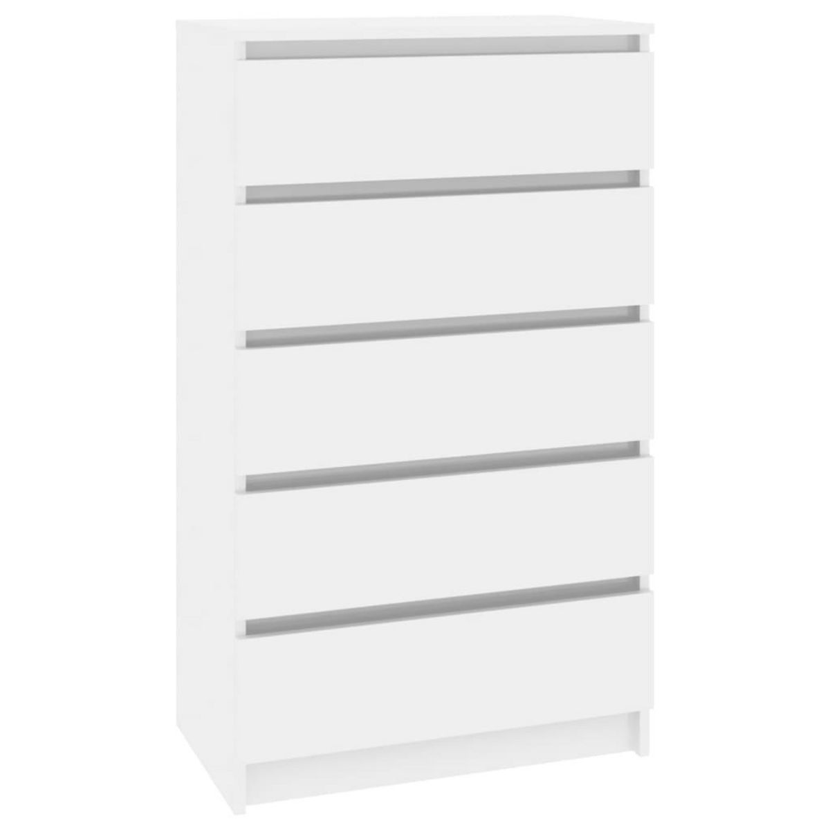 VIDAXL Commode Blanc brillant 60x36x103 cm Bois d'ingenierie