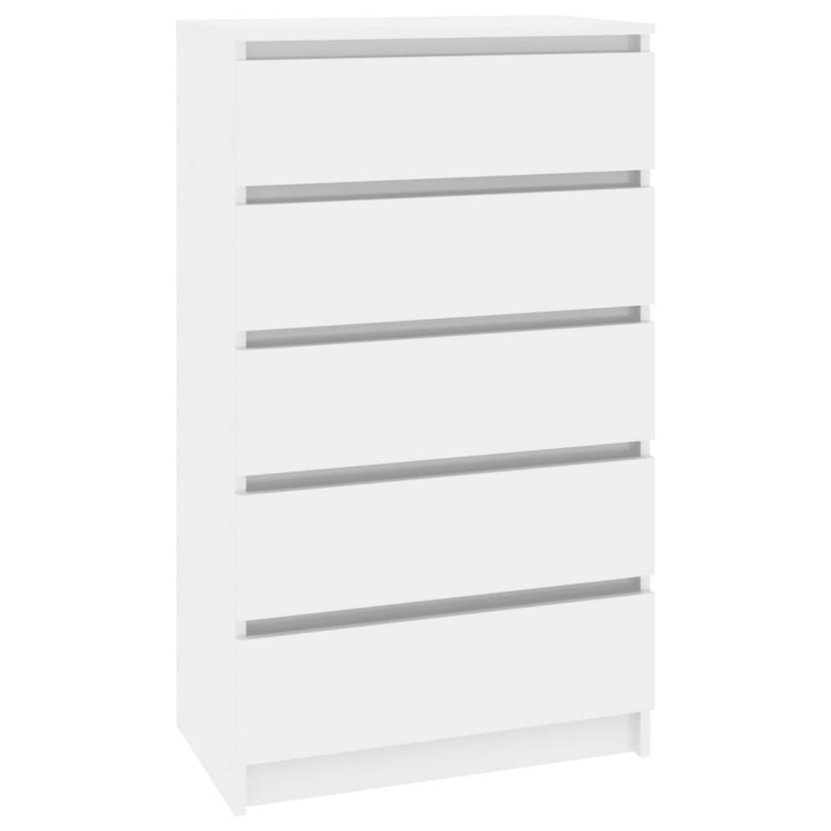 VIDAXL Commode Blanc brillant 60x36x103 cm Bois d'ingenierie