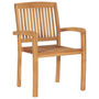 Voir la diapositive 4 : VIDAXL Chaises de jardin lot de 2 et coussins gris Bois de teck massif