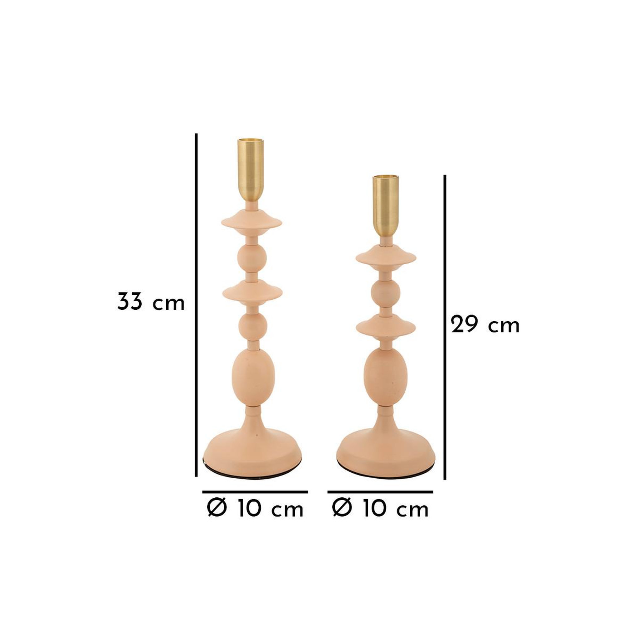 Voir la diapositive 5 : Paris Prix Lot de 2 chandeliers  gemini  33cm rose & or