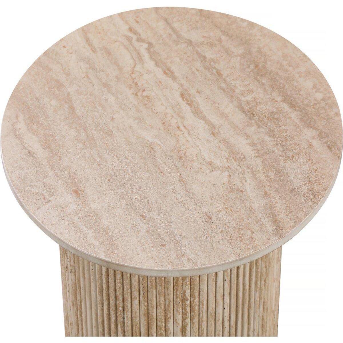 Habitat et Jardin table d'appoint, bout de canapé, table de chevet en céramique  Eclat  - 50 x 50 cm - Marron