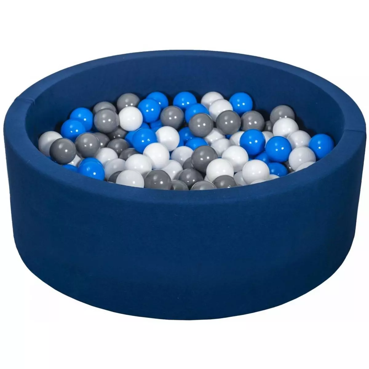 Piscine à balles blanc,bleu,gris - 300 balles bleu marine