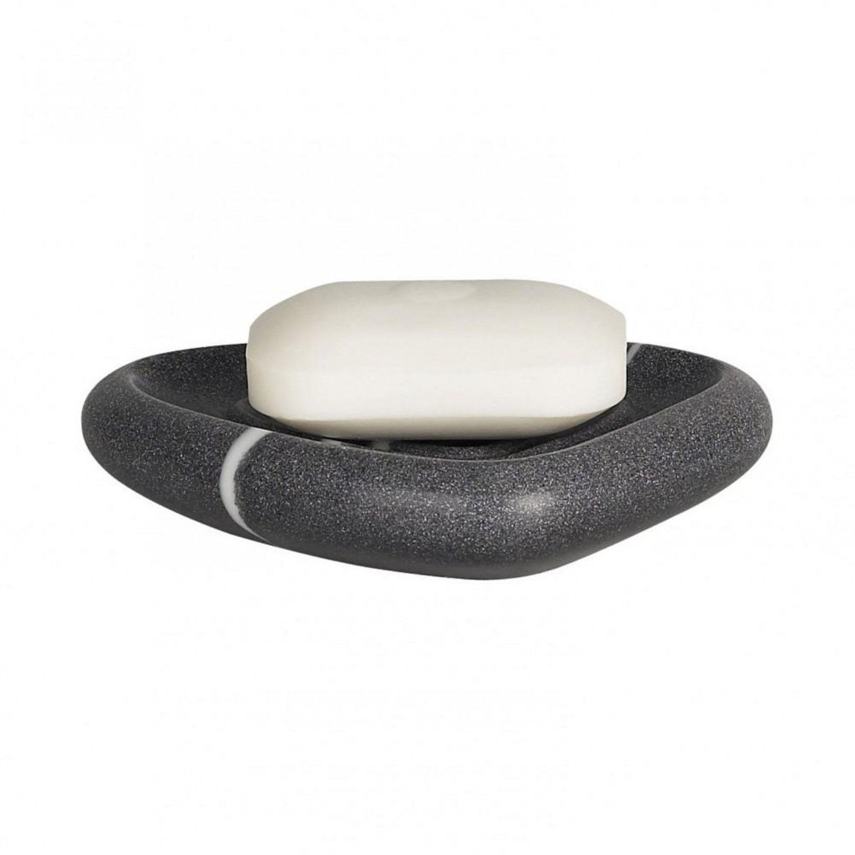 CENTRALE BRICO Porte-savon polyrésine Etna, gris