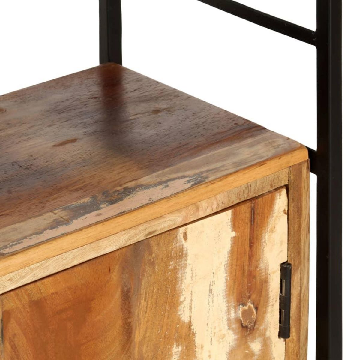 VIDAXL Bibliotheque 4 niveaux 124x30x180cm Bois solide de recuperation