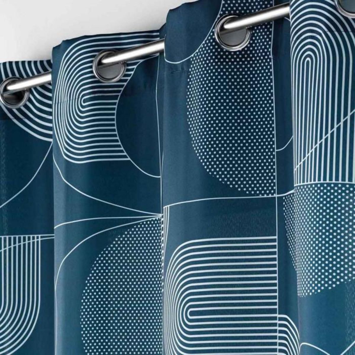 Paris Prix Rideau à Œillets  Esquisse  140x260cm Bleu