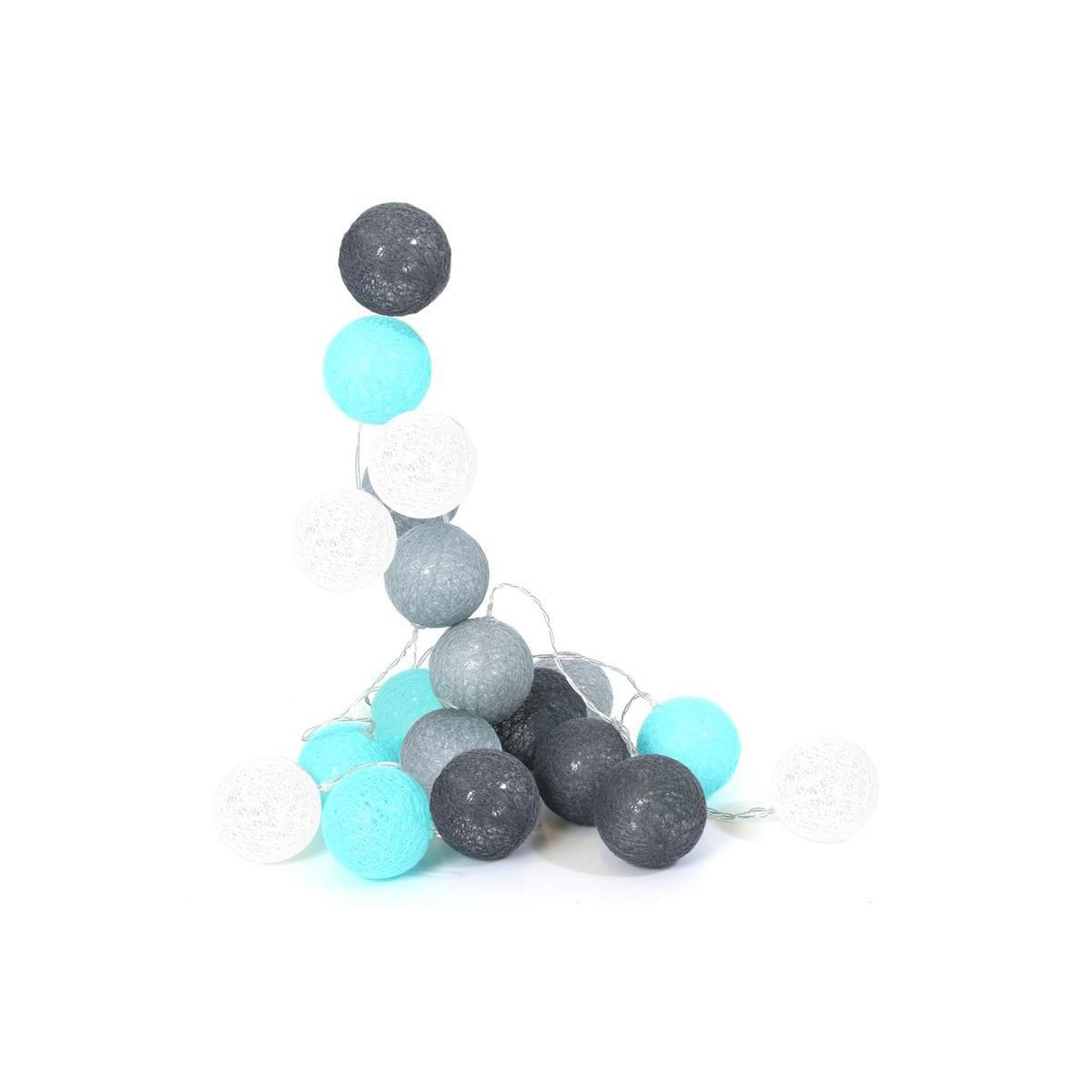 The Home Deco Factory Guirlande lumineuse à led  20 boules  345cm bleu