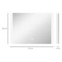 Voir la diapositive 3 : HOMCOM Miroir lumineux LED 24W antibué réglable interrupteur tactile dim. 50L x 4P x 70H cm