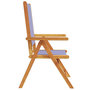 Voir la diapositive 5 : VIDAXL Chaises inclinables de jardin lot de 8 tissu et bois massif