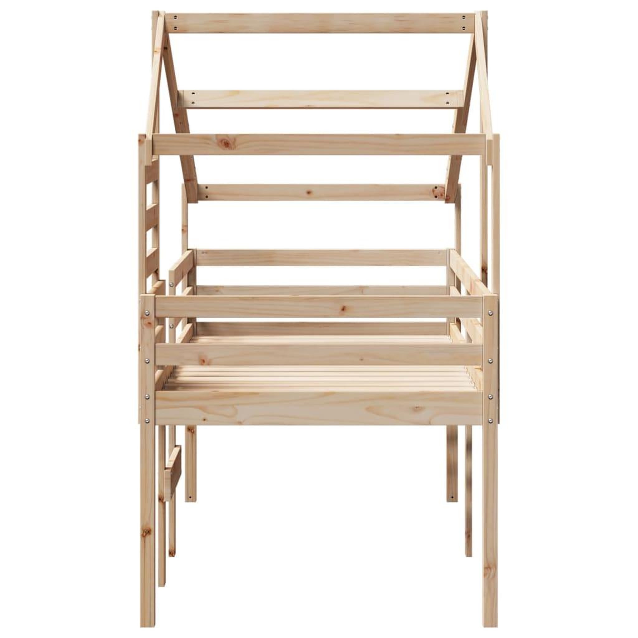Voir la diapositive 5 : VIDAXL Lit haut sans matelas 80x200 cm bois de pin massif