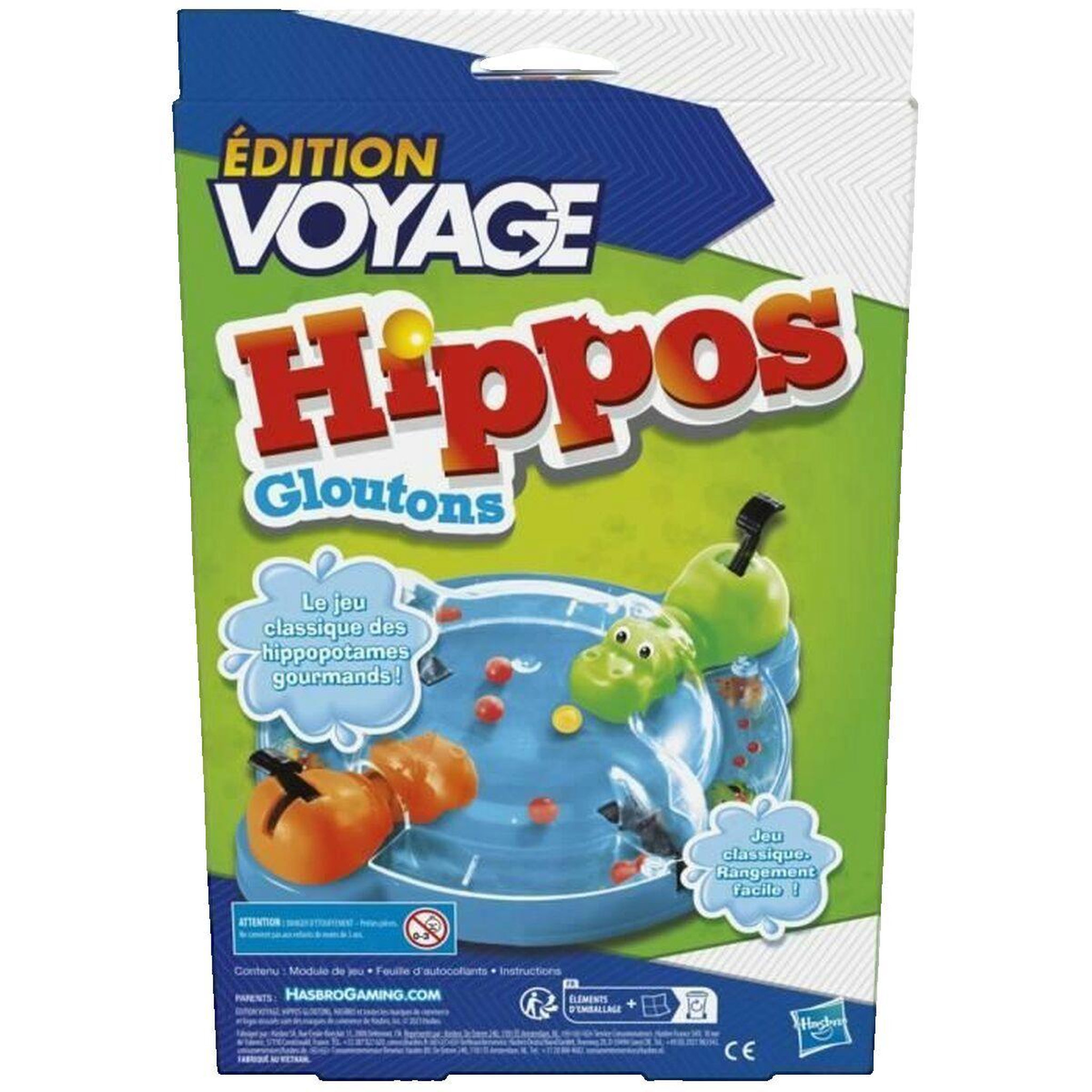 Voir la diapositive 3 : HASBRO Jeu de société Hasbro Hippos gloutons Voyage