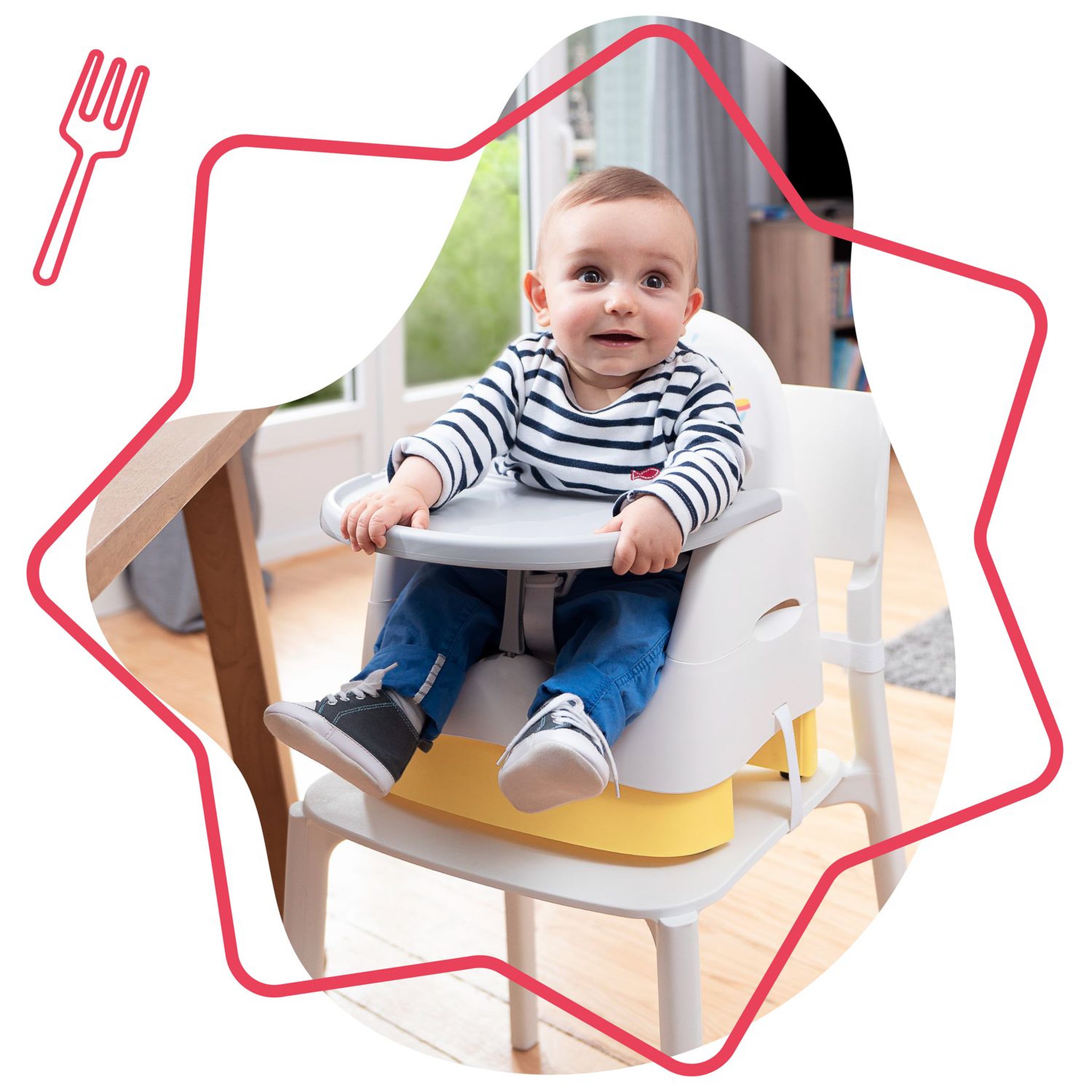 Voir la diapositive 3 : BADABULLE Rehausseur de chaise Confort Home & Go - Sun 