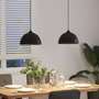 Voir la diapositive 4 : VIDAXL Lampes suspendues 2 pcs hauteur reglable E27 noir Ø 30 cm metal