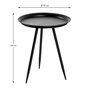 Voir la diapositive 3 : Paris Prix Table d'Appoint Design en Métal  Laqué  54cm Noir
