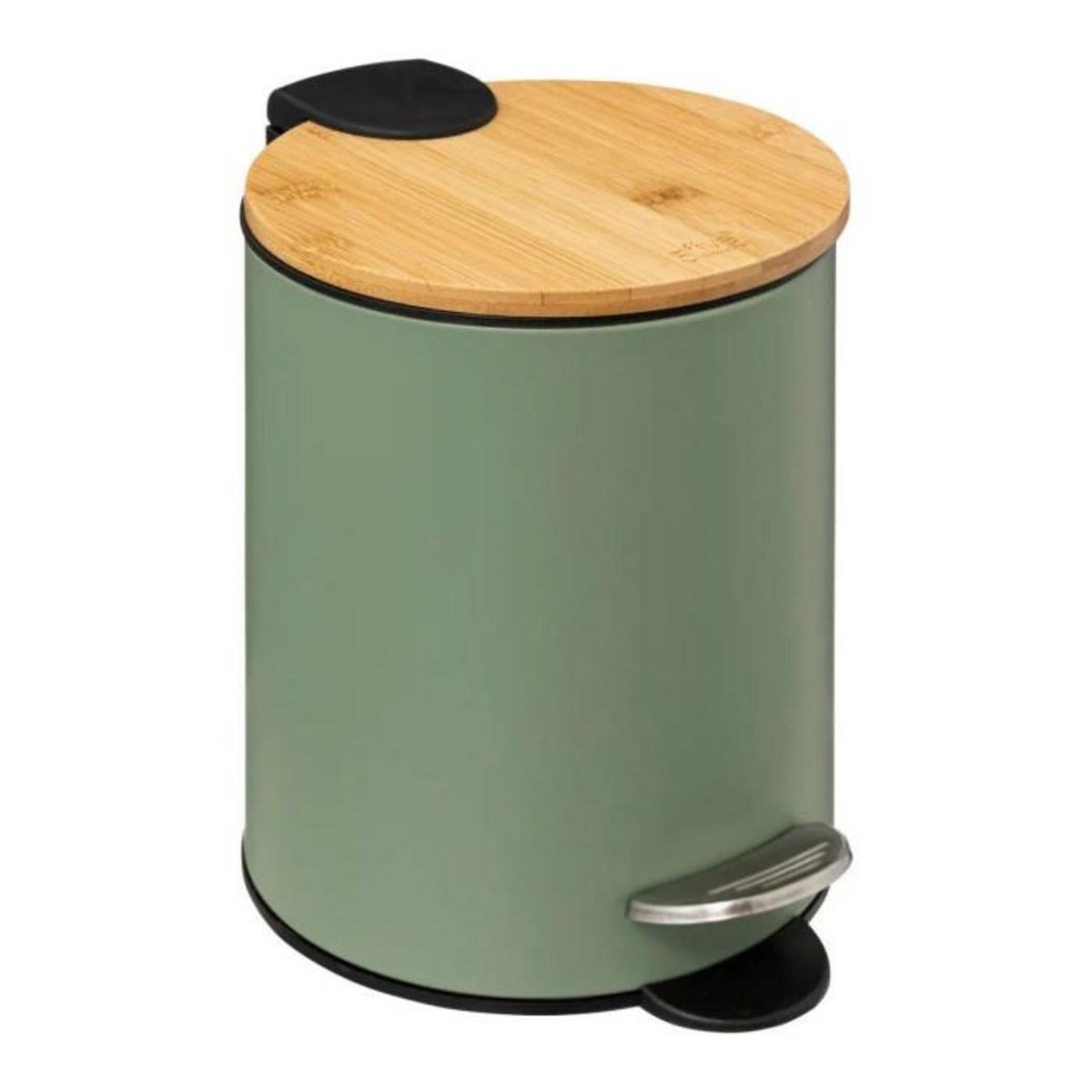 FIVE Poubelle Soft Close en Métal  Trio  3L Kaki
