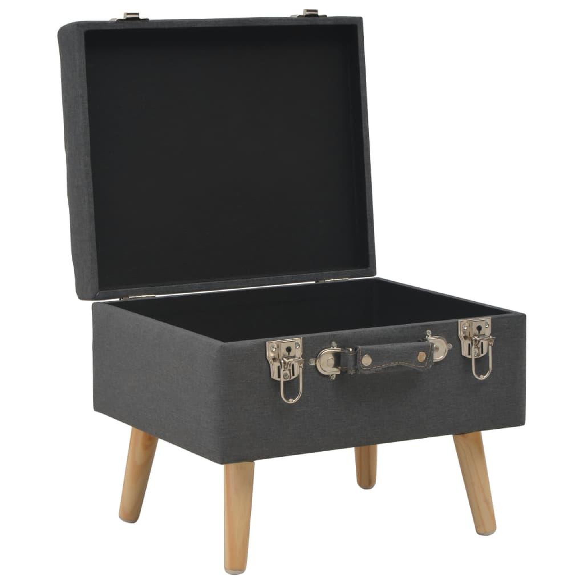Voir la diapositive 5 : VIDAXL Tabouret de rangement 40 cm Gris fonce Tissu