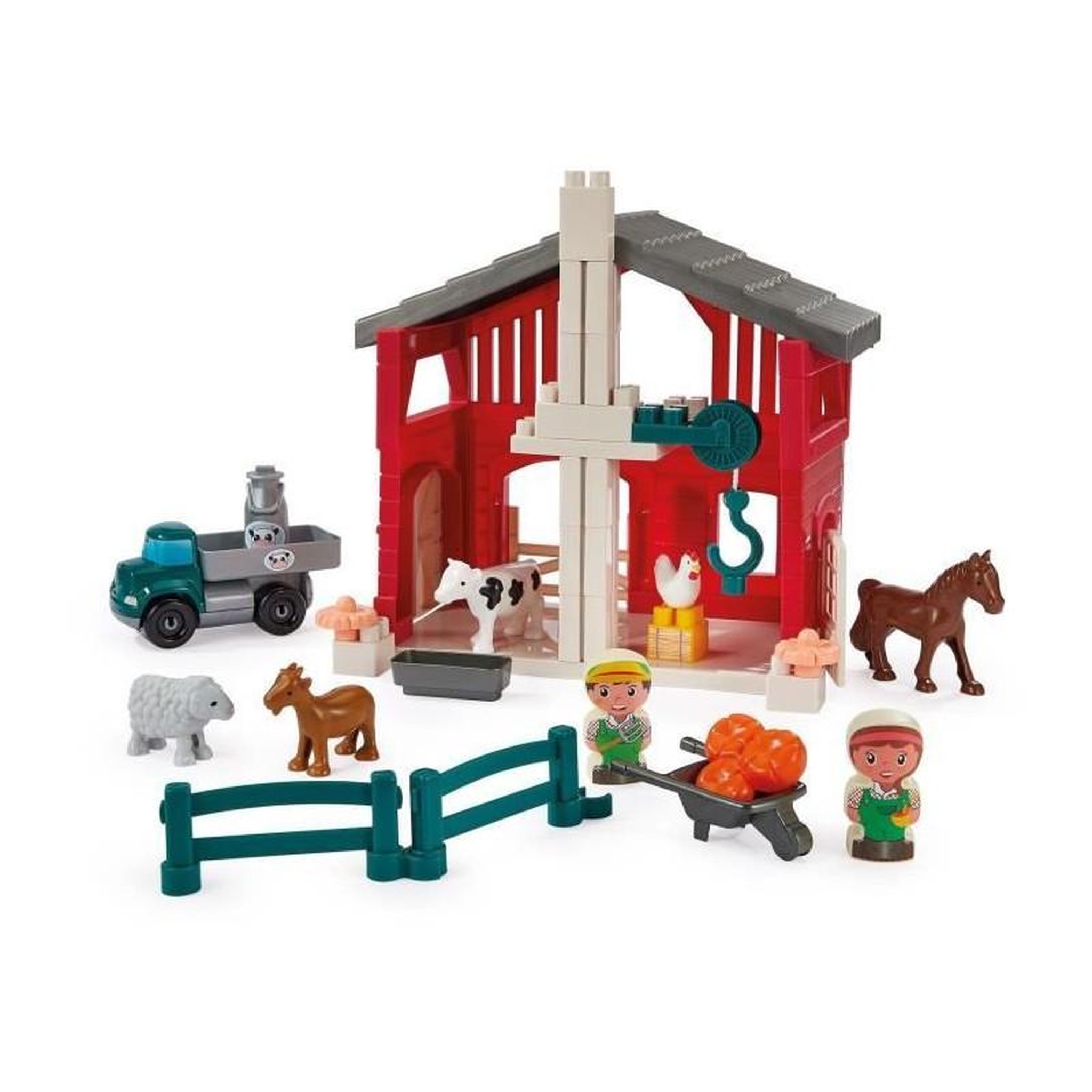 Voir la diapositive 6 : Ecoiffier Jeu de construction Ecoiffier Abrick - Ferme traditionnelle colorée