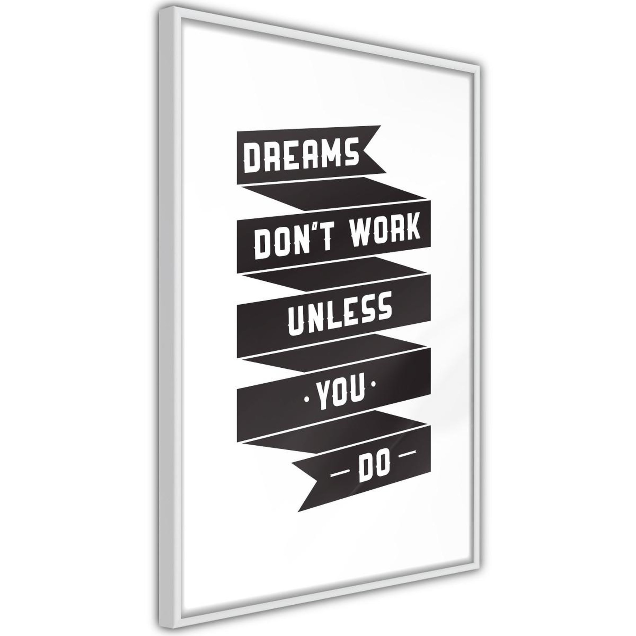 Paris Prix Affiche murale encadrée  dreams don't come true on their own ii