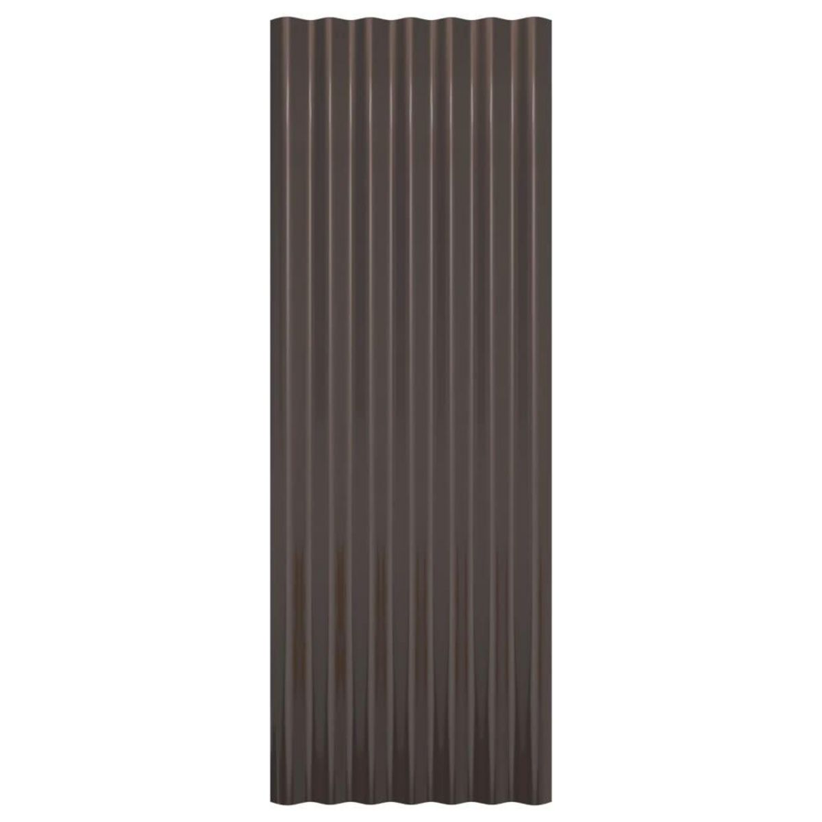 VIDAXL Panneaux de toit 12 pcs Acier enduit de poudre Marron 100x36 cm