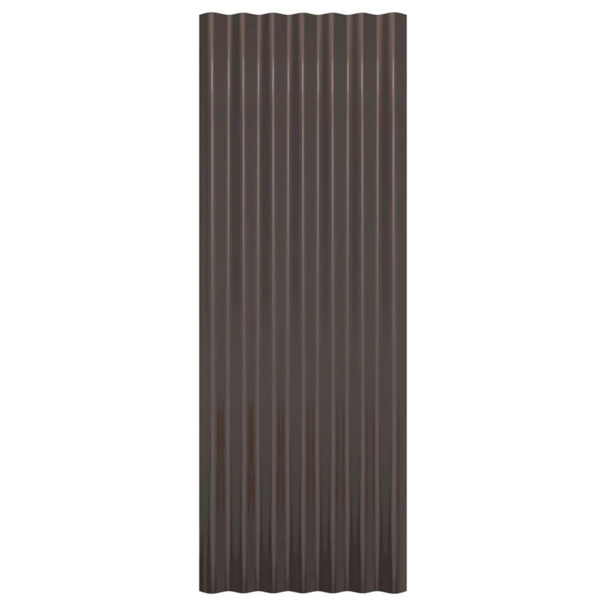 VIDAXL Panneaux de toit 12 pcs Acier enduit de poudre Marron 100x36 cm