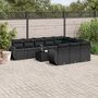 Voir la diapositive 1 : VIDAXL Salon de jardin 11 pcs avec coussins noir resine tressee