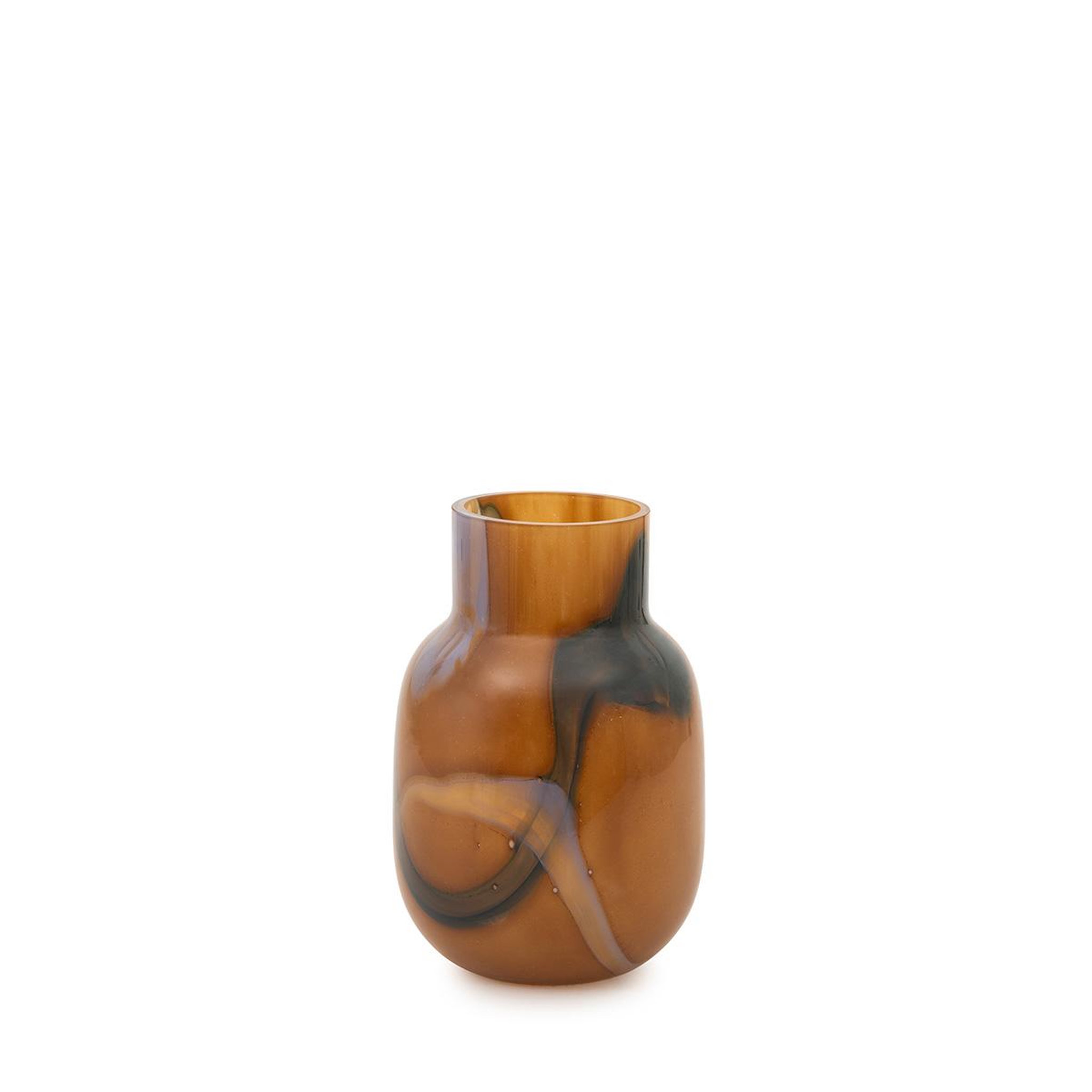 MAISON AUBERTIN Vase - verre fumé marron - tina - 14x20 cm
