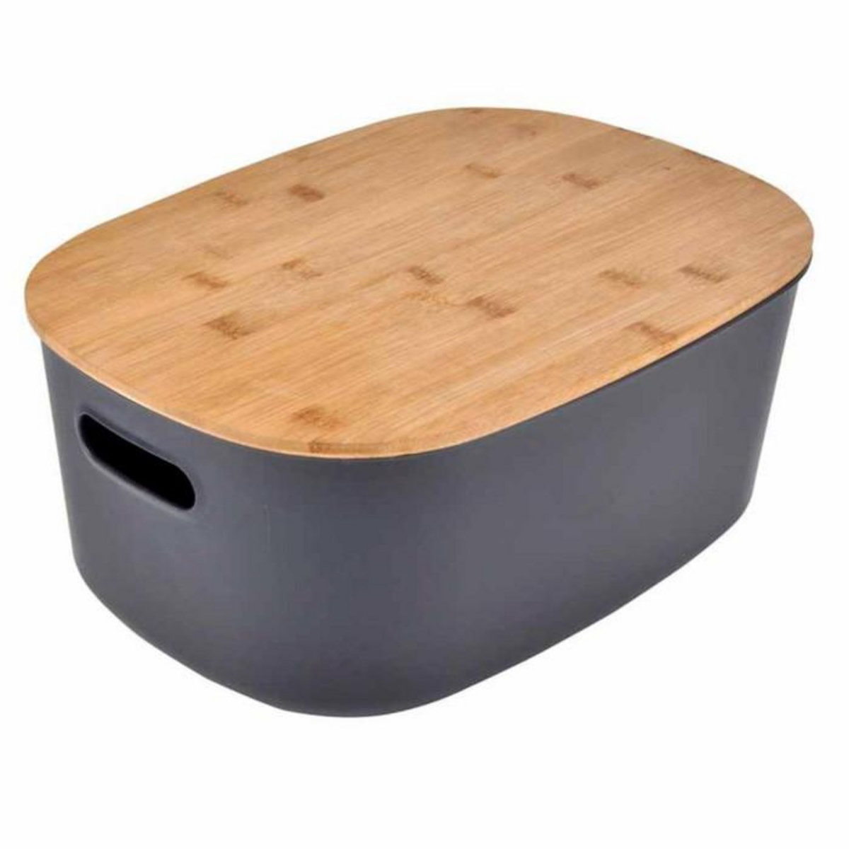 Paris Prix Boîte de Rangement  Bambou  6L Anthracite