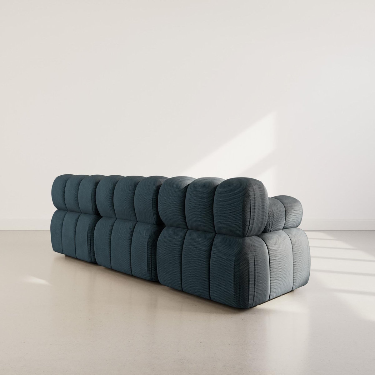 LISA DESIGN Ruby - canapé droit modulable 3 places en velours texturé