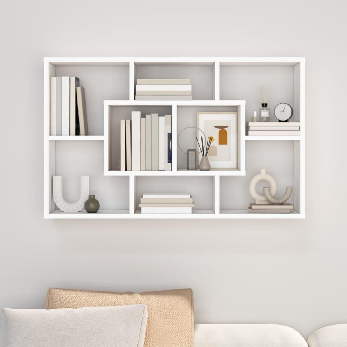 VIDAXL Etagere murale Blanc brillant 85x16x52,5 cm Bois d'ingenierie