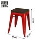 Voir la diapositive 3 : DIVERS Lot de 4 tabourets vintage Liv H46 cm - Rouge