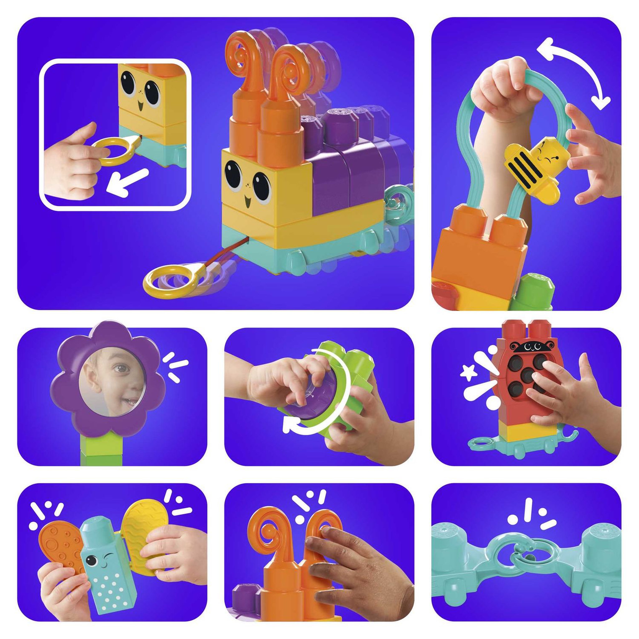 Voir la diapositive 3 : MATTEL Chenille des sens à construire
